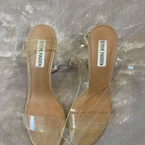Steve Madden clear strappy sandals